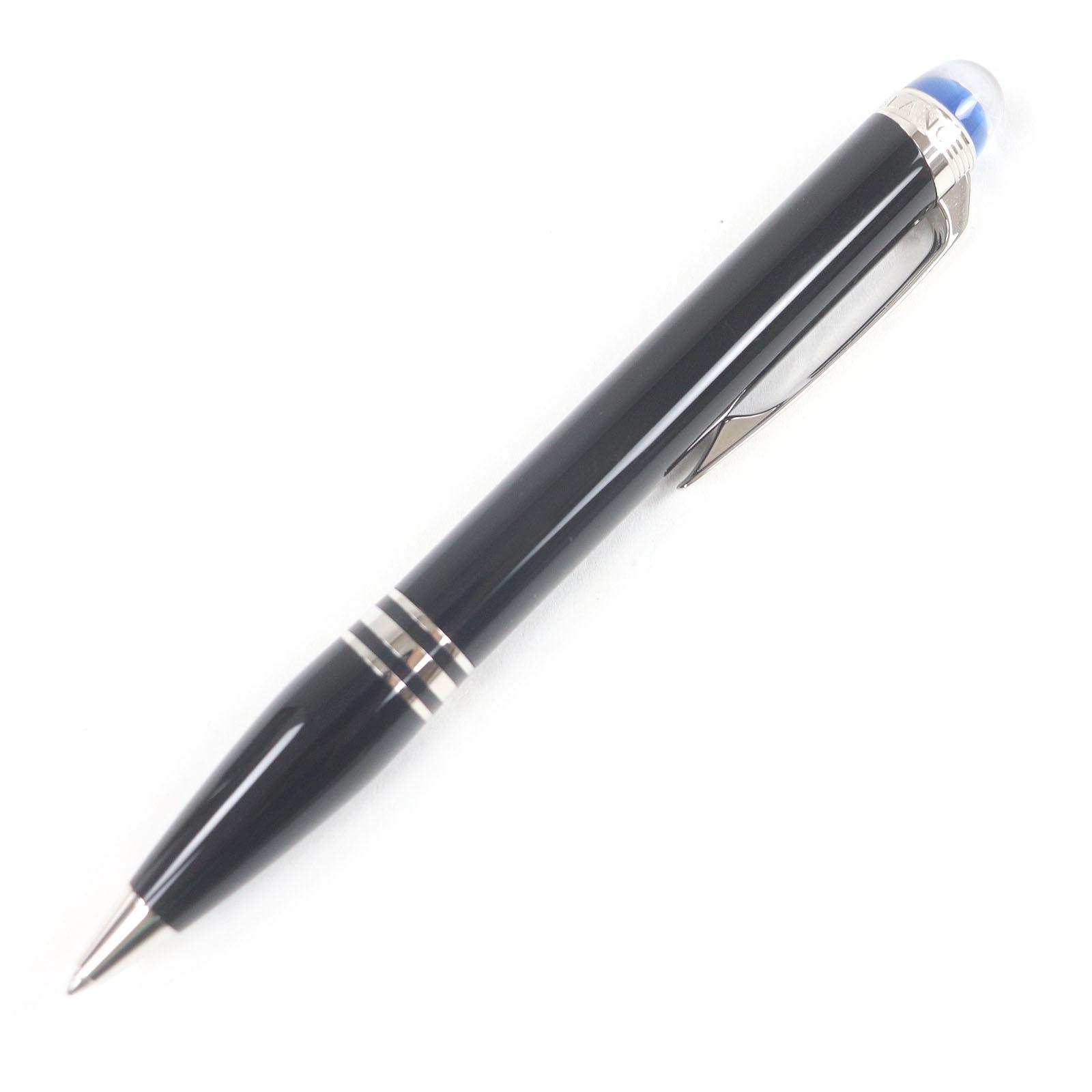 

Excellent MONTBLANC Ballpoint pen Starwalker New Blue Dome Black Silver Used