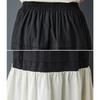 DIMANAF 2025 Spring Summer Plus Size Women New Skirts Vintage Elastic Pleated Elegant Long Skirts High Waist