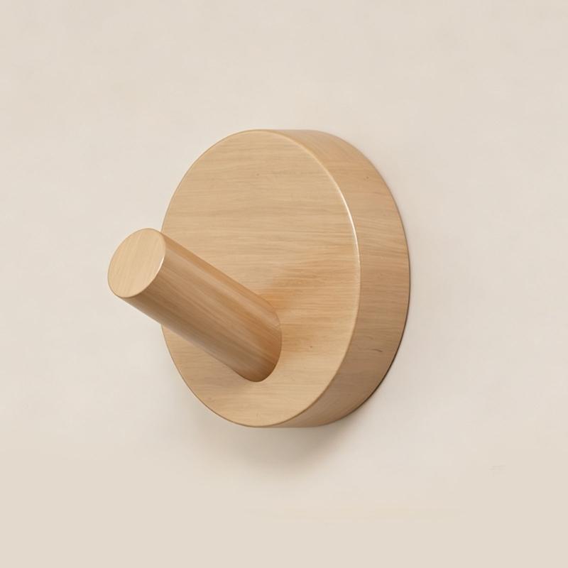 Wood Wall Hook With Strong Adhesive For Sturdy Hanging In Bathroom And Kitchen Supplies