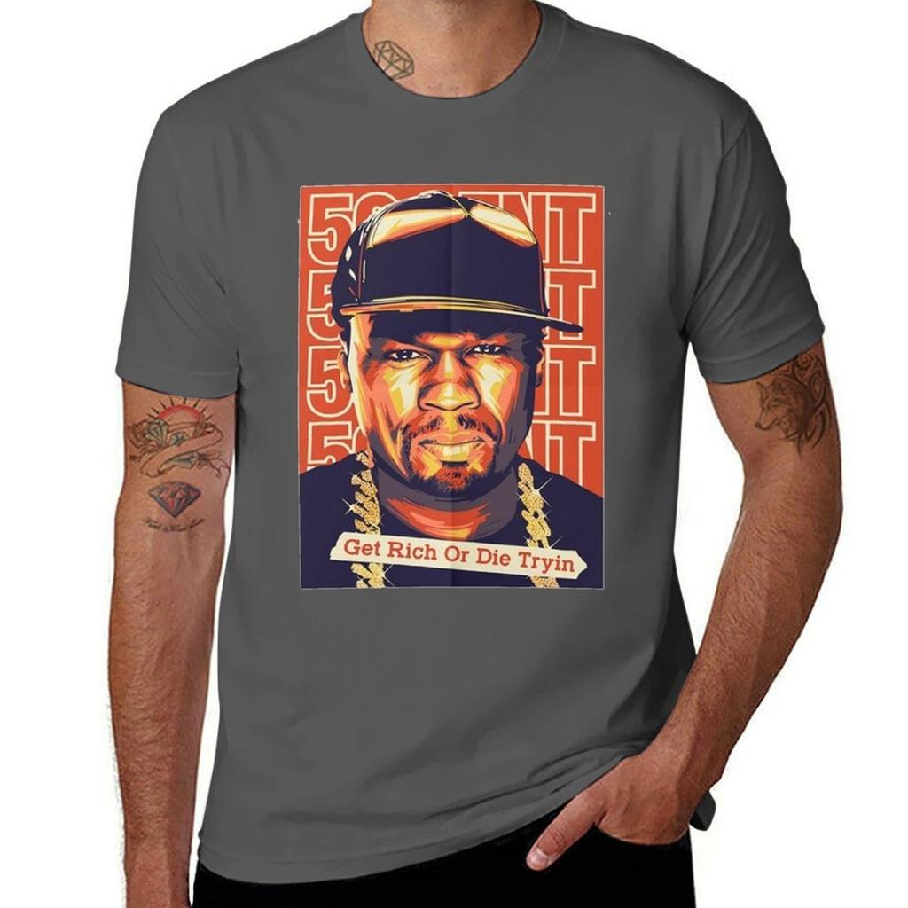 New 50 Cent Tshirt Work Wear Short Sleeve Tshirt