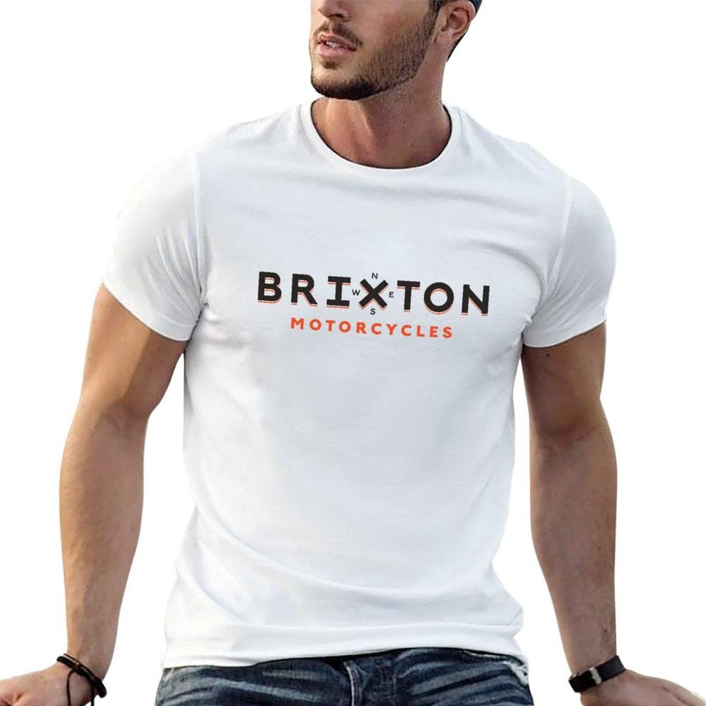 Brixton motorbikes logo T-Shirt mens graphic t shirts t shirt man casual T-Shirt