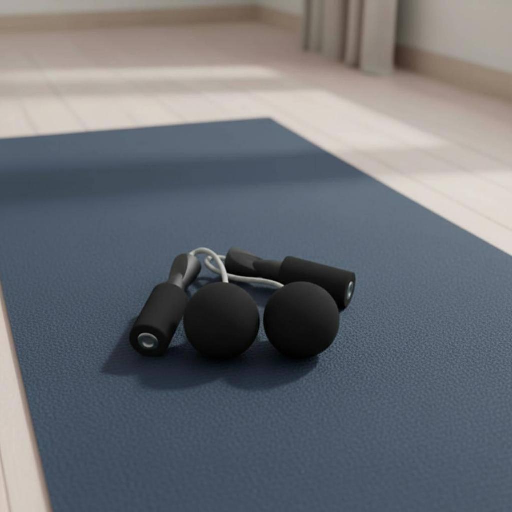 Weighted Jump Rope Set, Exercise Rope, Fitness with Balls for Calorie And Consistent