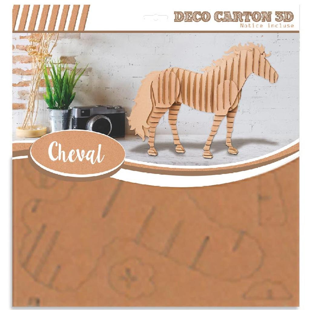 Les Trésors De Lily [A2713] - 3D Cardboard Figurine 'Horse' - Boards 30x30 Cm