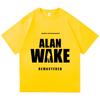 Alan Wake 2 Spiel Druck T-Shirt Baumwolle Kurzarm Damen Herren T-Shirts Streetwear Unisex Locker Freizeit Rundhals Damen T-Shirt Top