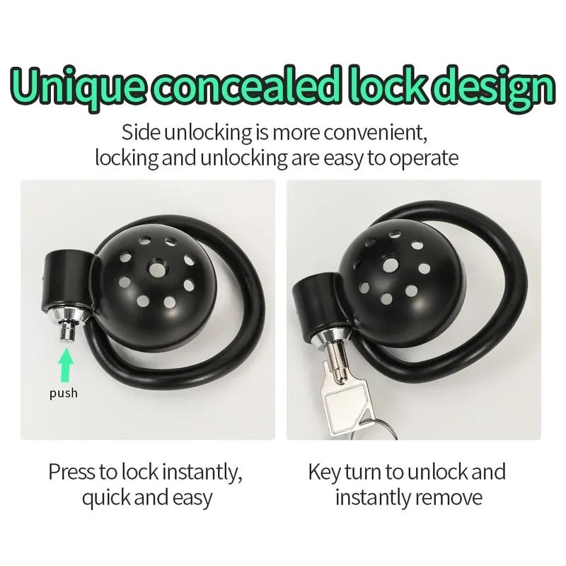 ABS Chastity Cage with 5 Rings Cock Cage Adult Sex Toy Penis Bondage Urethral Lock with Plug Male Cuckold Fetish Erotic BDSM Toy