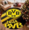 Borussia Dortmund Pattern Round Rug, Indoor/Outdoor Mat, for Picnic, Gameroom, Bedroom, Office, Living Room, Home Decor Carpet, Birthday Gift