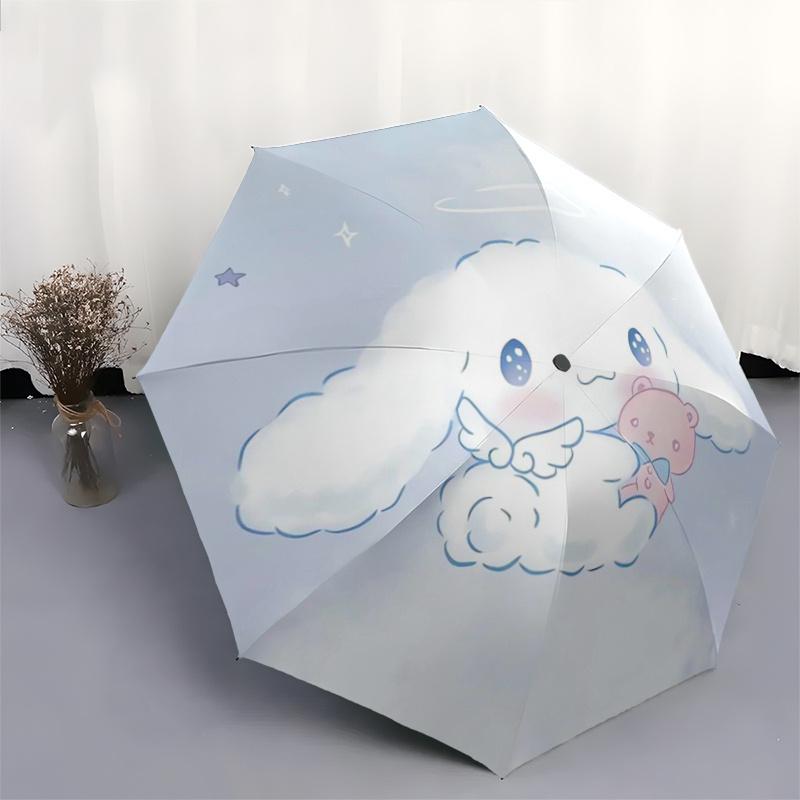 1pc Angel Cinnamoroll Ideas Durable Cartoon Folding Umbrella, Portable 3-Fold Compact Umbrella for Men and Women, Suitable for Travel or Daily Use.S00