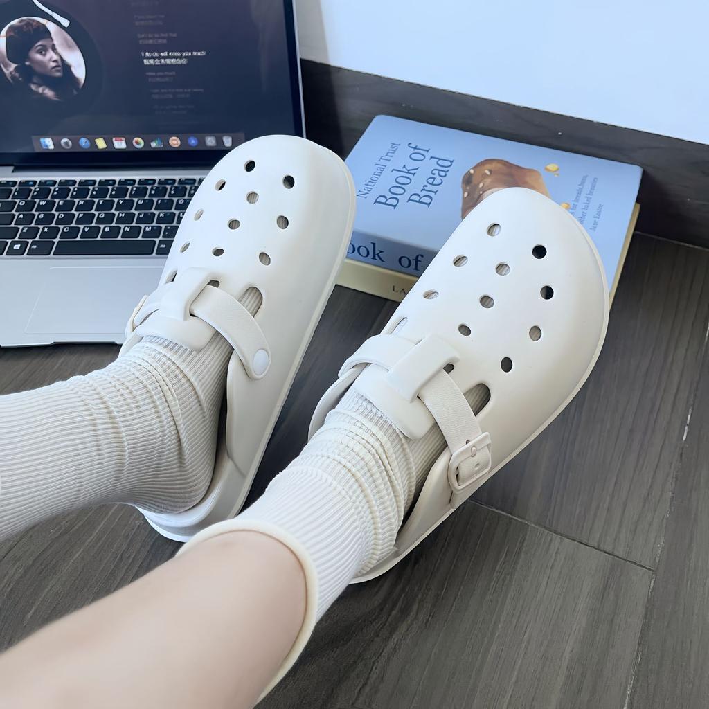 Fashion Shevalues Summer Women's Clogs Slippers EVA Light Outdoor Beach Slippers Casual Leisure Women's Slippers With Adjustable Buckle