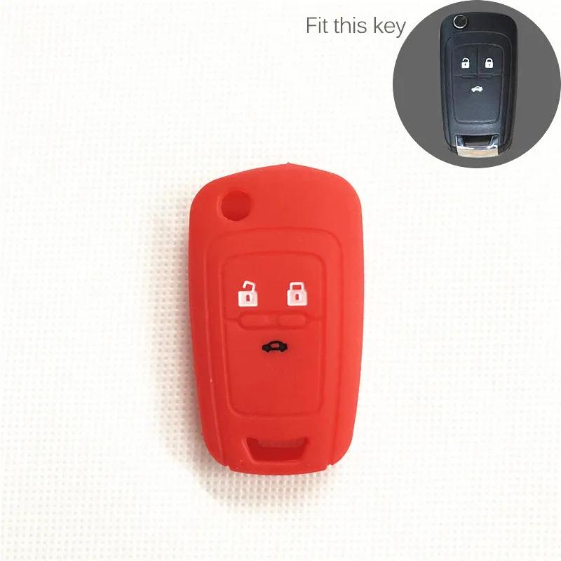 Car Silicone Remote Key Cover Case Fob Shell For Chevrolet Aveo Onix Volt Spark Orlando Trax Camaro Equinox Impala Sonic Cruze