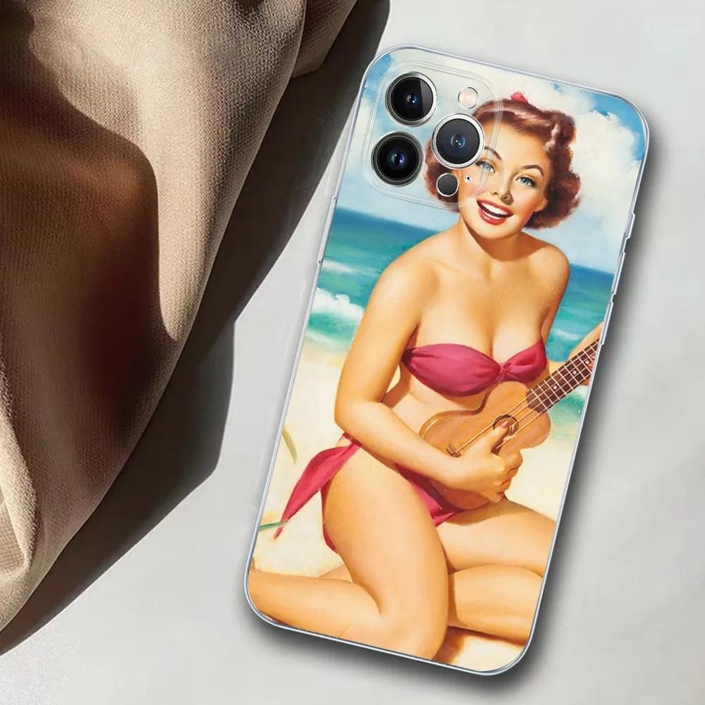 Apple IPhone14 Mobile Phone Case Poster Girl Mobile Phone Case, Painted Anti-drop Huawei Anti-drop Mobile Phone Case