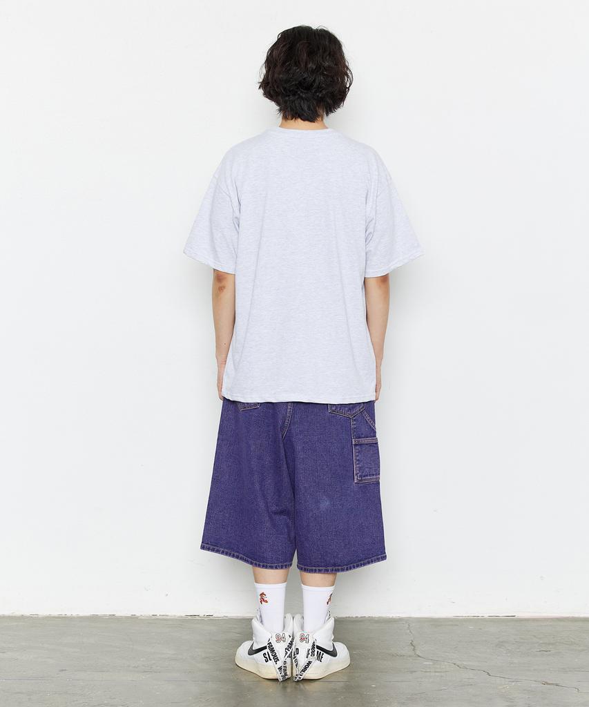 Bieseulaebis Carpenter Loose Fit Denim Shorts Purple