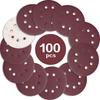 100PCS 125mm Sanding Discs, 5 Inch 8 Hole Hook and Loop Sanding Pads for Random Orbital Sander(40 to 2000Grits)