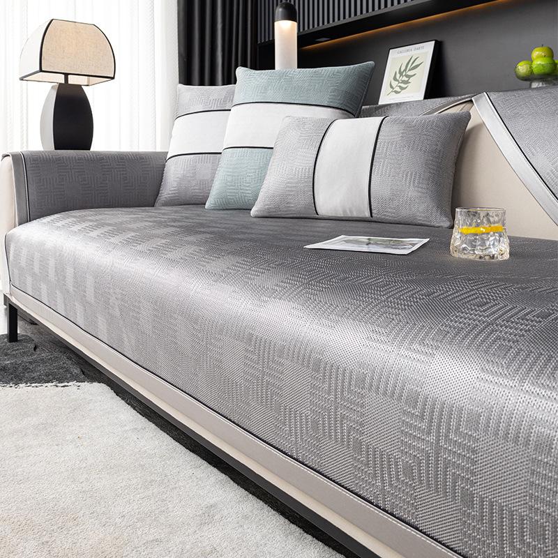 Ice Silk Sofa Cushion Summer Summer Light Luxury Mat Seat Cushion Simple Modern High-End Non-Slip Leather Sofa Cover