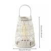 Candle Lantern Decorative Rattan Coastal for Porch