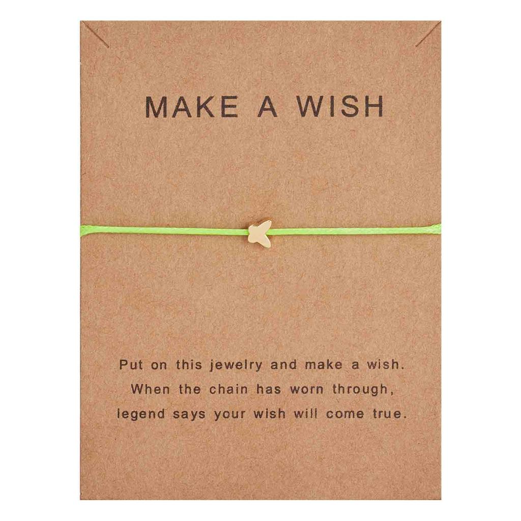 Make a Wish Crown Five-stars Cross Heart Woven Paper Card Bracelet Adjustable Lucky Red String Bracelets Femme Jewelry