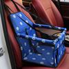 Foldable Car Pet Dog Seat Cover Oxford Fabric Pet Carrier Mesh Basket Blue