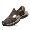 2025 Sommersandalen Herrenschuhe große Größe neu Rindsleder Taschenkopf Strandschuhe Outdoor Freizeitsandalen atmungsaktive Schuhe