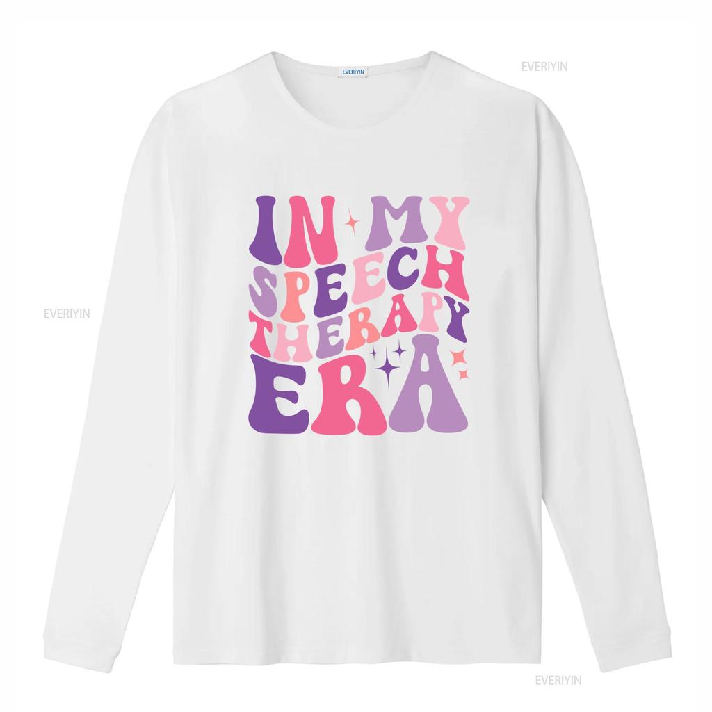Retro Groovy In My Speech Therapy Era Slogan Print Casual T Shirt Vintage Washed Top For Everyday Wear Graphic Streetwear