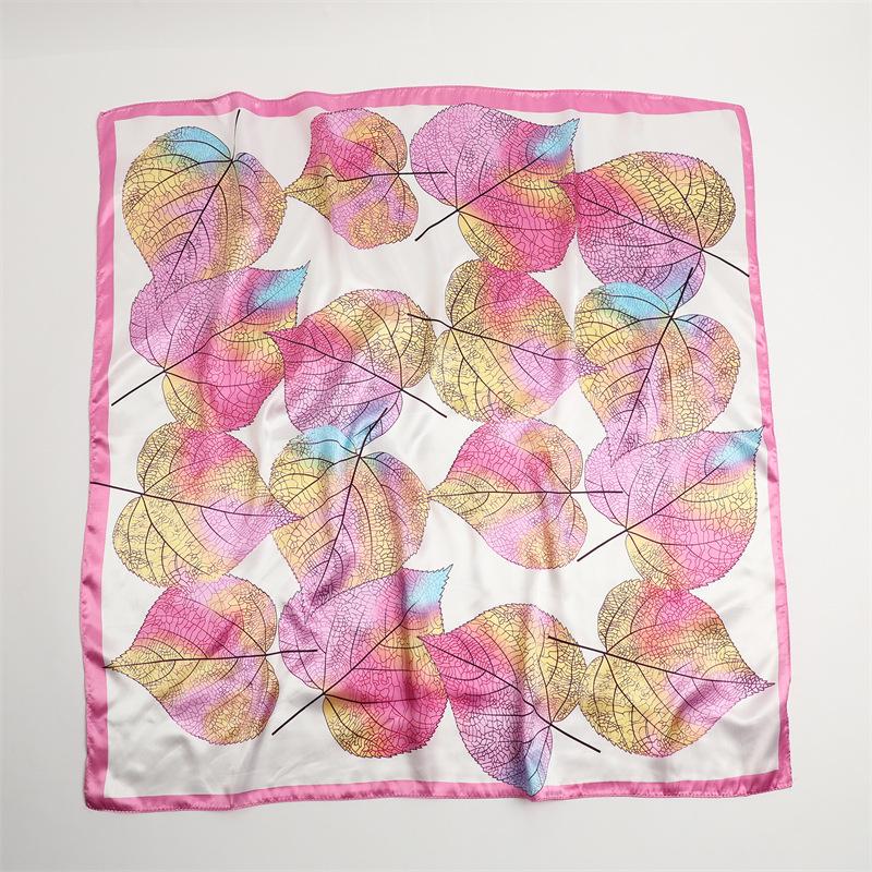 90*90cm Silk Scarf Scarftop Headwraps for Woman Fashion Four Seasons Hair Accessories Hijab Foulard Bandana Femme Headscarf