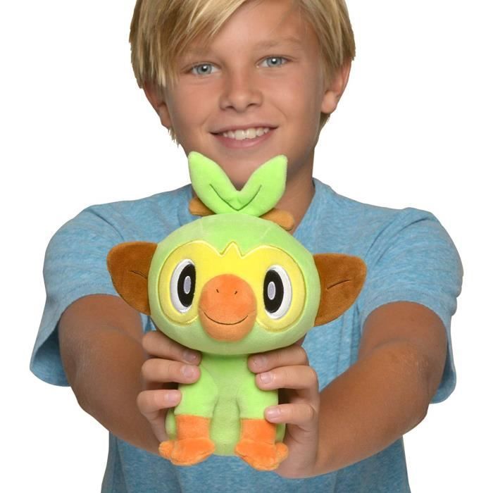 Plush - CHARACTER OPTIONS - Grookey - 8 Inches - Pokémon Sword & Shield - Vert