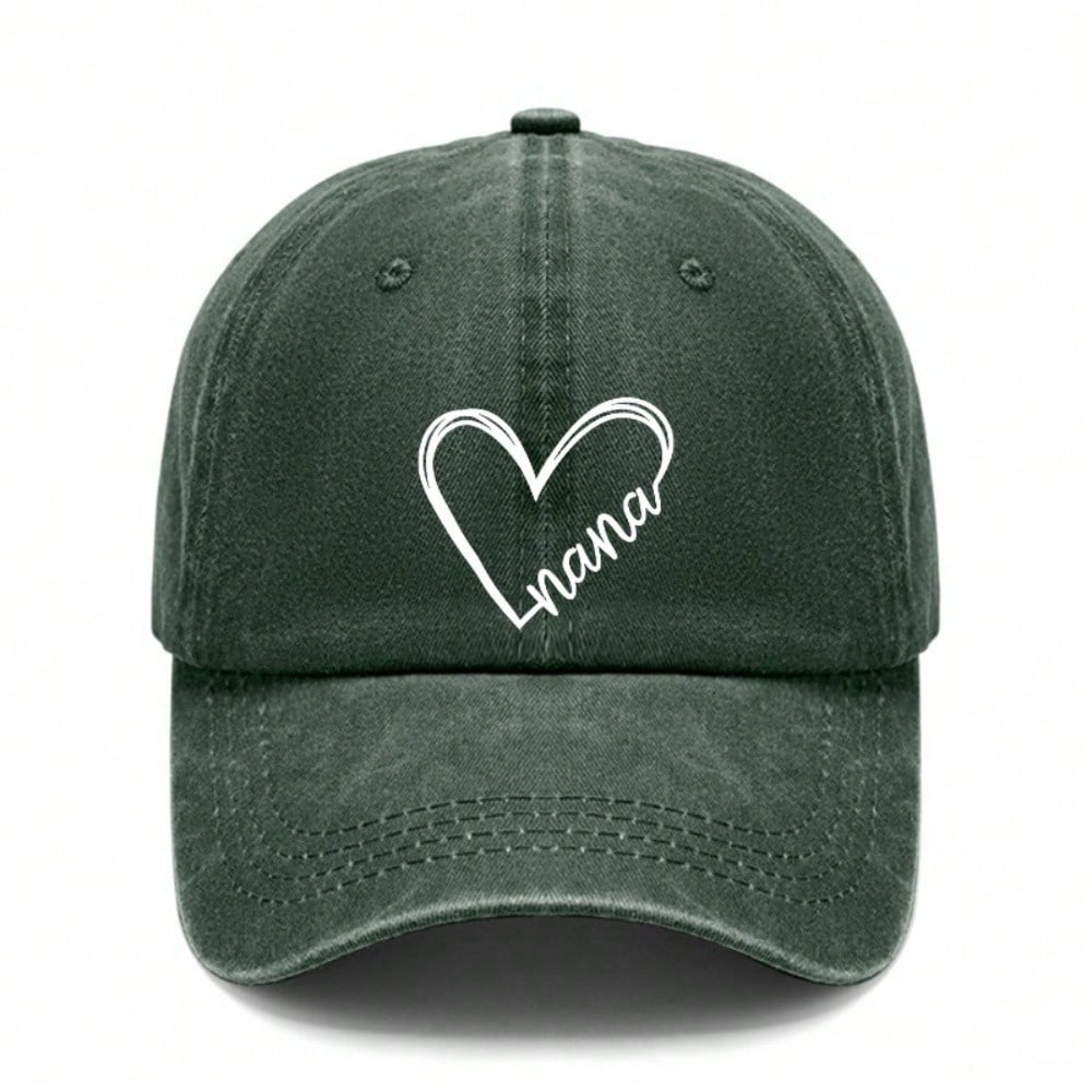 Unisex Nana Print Baseball Cap | Soft Fabric Adjustable Curved Brim Casual Streetwear Baseball Hat For Mother's Day Gift