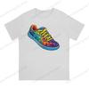 100pure Cotton Casual Unisex Tshirt Colorful Sneakers Graffiti Short Sleeve Tshirts Harajuku Tee Funny Tops
