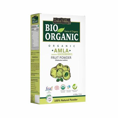 Indus Valley Bio Organic 100% Natural Amla (Indian Gooseberry) Fruit Powder For Hair Growth, Skin Care, Drinking & Eating, Rich In Antioxidants - 10