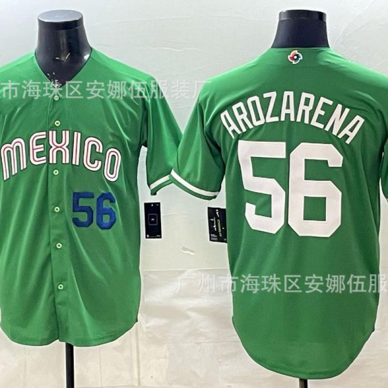 2026 Mexico Baseball Jersey Embroidered Number 16 56 30 Team Sports Uniform Men Women