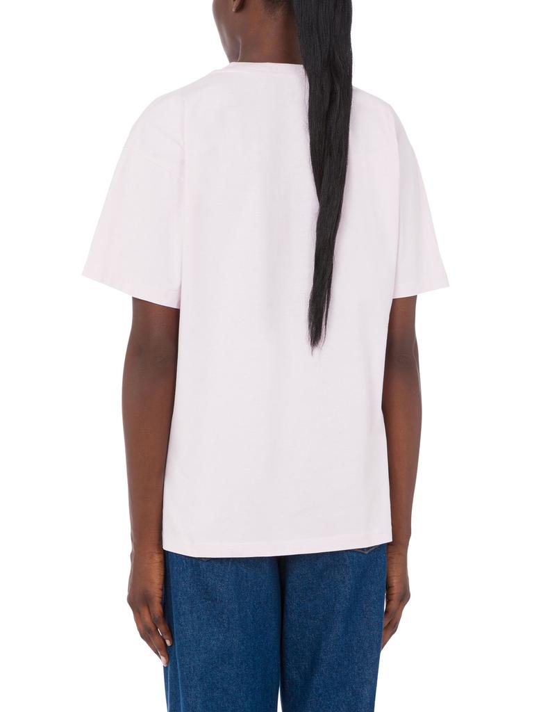 MOSCHINO Goose Logo Cotton Short Sleeve T-Shirt Baby Pink