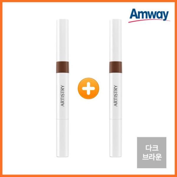 Amway Cosmetics Artistry Go Vibrant Brow Pencil and Tinted Gel - Dark Brown (2 pcs) (12499284) 2 dark brown