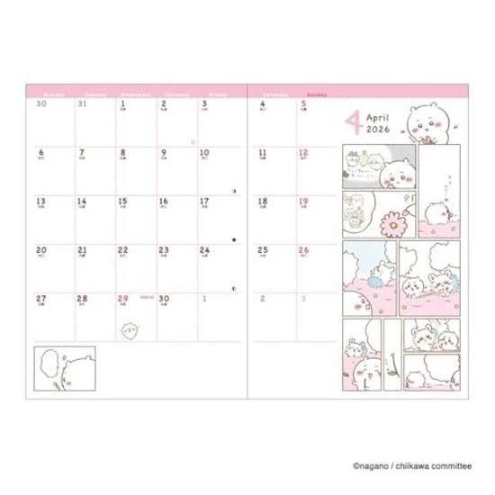 2026 Planner B6 Comic Monthly Diary Chiikawa Otakara