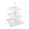 3 Tier Cake Stand Afternoon Tea Wedding Plates Party Tableware Xmas Brithday Cakes, Desserts, Cookies, Fruit Tray