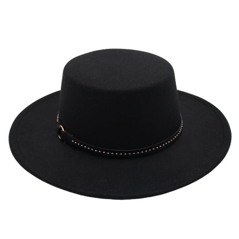 French Celebrity Top Hat Romantic Sunscreen Sun Hat Beaded Felt Hat Elegant Jazz Hat Xiaoxiangfeng Woolen Hat