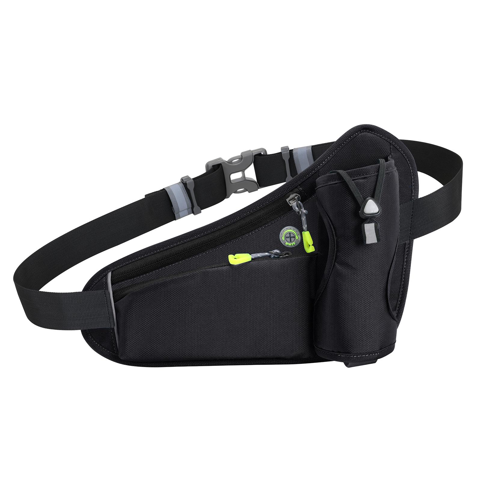 

Sports Hydration Belt Bag Running Belt Waist Pack Bum Bag with Water Bottle Holder for Men Women