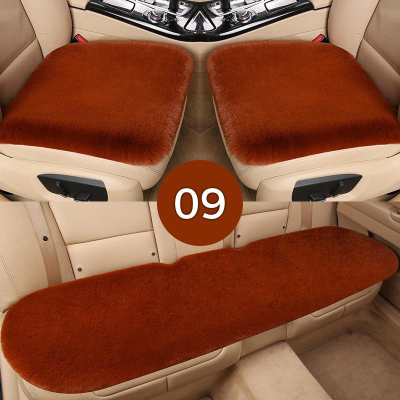 Plush Seat Cover Set Universal Luxury Car Seat Cushion Auto Protector Mat Winter Soft Warm Fur Cover Auto Interior