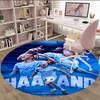 1pc Haaland5 Carpet, Round Rug, Comfortable, Suitable for Entryways, Living Rooms, Office, And Bedrooms, Christmas Decoration