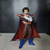 29.5cm Dragon Ball King Vegeta Anime Figure Vegeta Cloak Stand Action Figures Model Toys Doll Collection Room Decoration Gifts