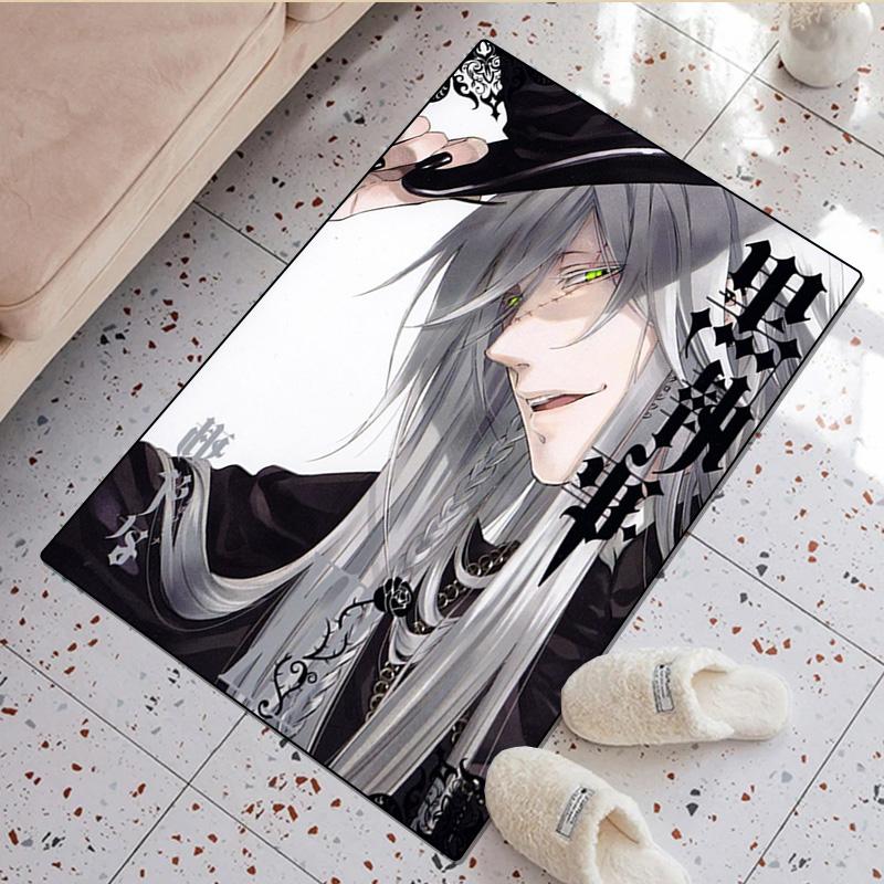 1Pc Black Butler Print Rug - home decoration Carpet For Living Room Bedroom Flooring Computer Chair Area Rug