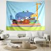 Hey-Duggee Print Tapestry, Backdrop, Easy Setup, Ideal for Bedroom, Office & Living Room, with Aesthetic Wall Hanging Decor.