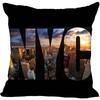 Individuelle New York City Quadratische Kissenhülle Individuelle Reißverschluss-Kissenbezughülle 45X45cm(Eine Seite)