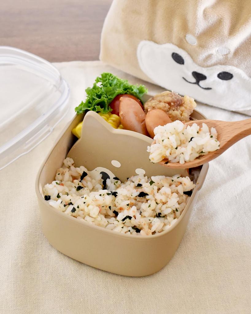 Sabu Moomoo Friends Divided Lunch Product 420528 One-Touch Box, Chamameshiba, 550ml, Number