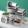 Antimicrobial SUS316 Stainless Steel Rectangular Deep Food Pan