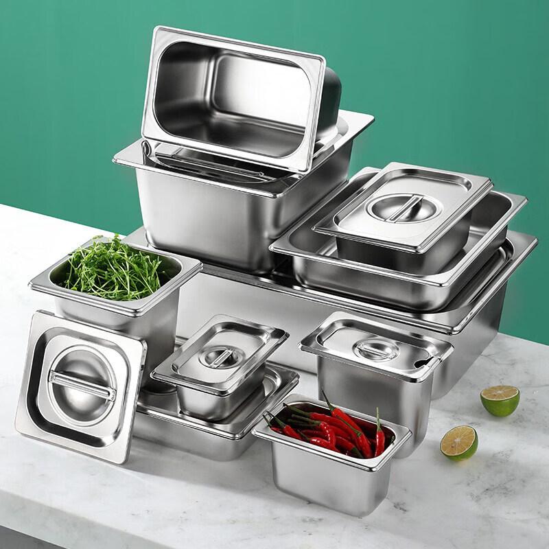 Antimicrobial SUS316 Stainless Steel Rectangular Deep Food Pan