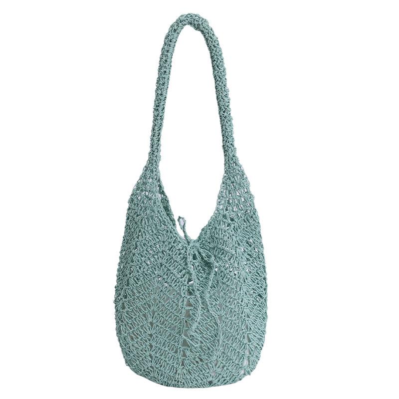 New summer large-capacity knitted bag casual shoulder women's bag seaside vacation beach bag versatile tote bag