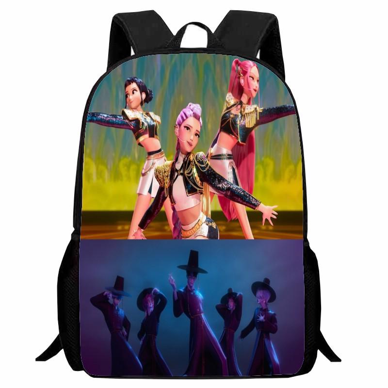 New Printed Witch Hunter K-POP Student Backpack, Elementary School Cartoon Huntrix Kpop Backpack