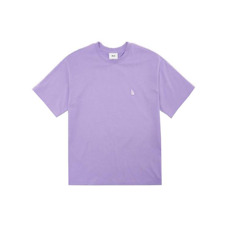 MLB Base Logo T Shirts Unisex Purple Crew Neck Moderate 3ATS01023-07PPN XXL