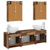 Bathroom Cabinet Set 5 pcs Reclaimed Wood Effect Particleboard