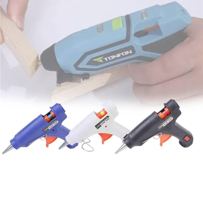 Kompakte und effiziente 20-W-Heißklebepistole mit Schalter und Kontrollleuchte für Bastelarbeiten