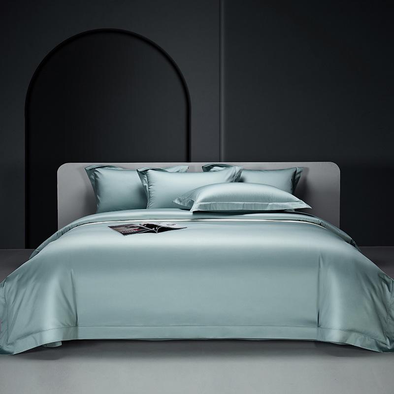 2025 High-End Long-Staple Cotton 160 Bed Sheet 4-Piece Set - Pure Cotton Duvet Cover & Fitted Sheet