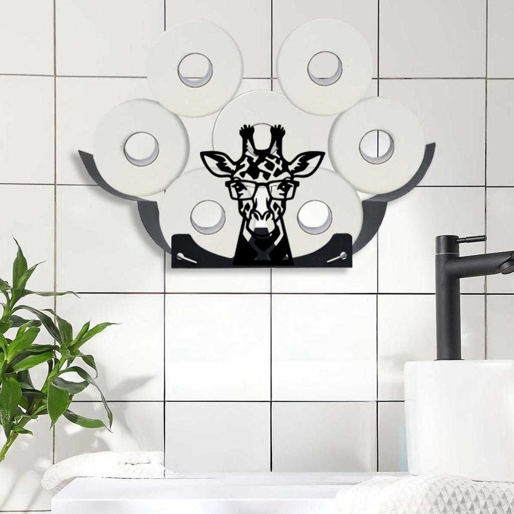 Tissue Holder Large Capacity Wall Mounted Decorative Wrought for Bathroom Kitchen